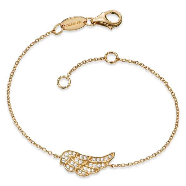 ENGELSRUFER GOLD LITTLE WING CZ BRACELET