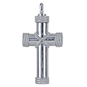 STERLING SILVER FANCY CROSS MEMORIAL PENDANT