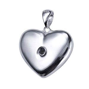 STERLING SILVER HEART MEMORIAL PENDANT