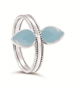 S/S NATURAL BLUE CHALCEDONY