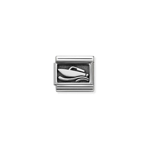 NOMINATION CHARM LINK "SPEED BOAT" STAINLESS STEEL WITH 925 SILVER, 330102 46