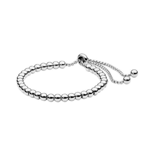 ELLANI COLLECTION STAINLESS STEEL 5MM BALL BRACELET W/ SLIDER CLOSE