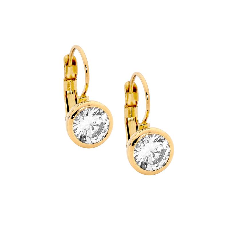 ELLANI COLLECTIONS GOLD IP PLATED STAINLESS STEEL EARRINGS