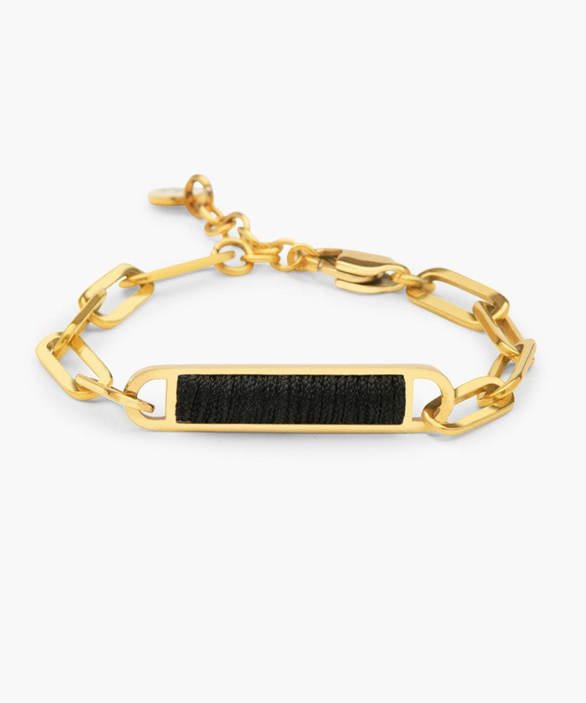 PIG & HEN LADIES JANE BLACK/GOLD BRACELET